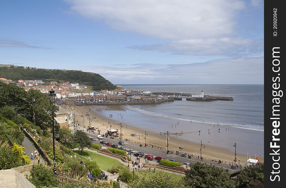 Scarborough beautiful beach and Coastline in yrkshire England