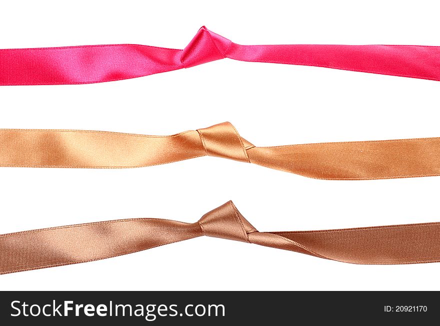 Color photo of a bow on ribbons