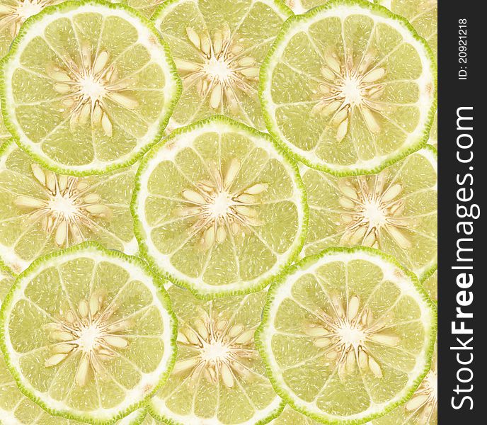 Lime slices background and texture
