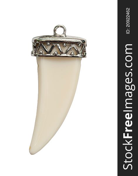 Figurine stylized bone isolated on a white background