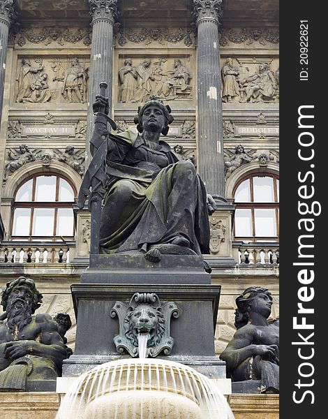 Three beautiful statues in Prague Czech Republic. Three beautiful statues in Prague Czech Republic