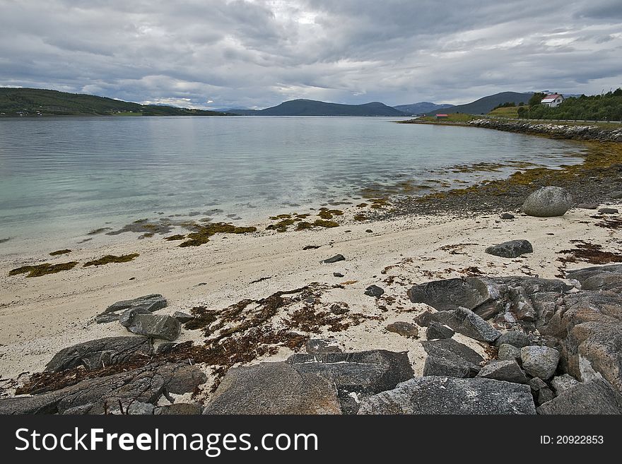 August cloudy day in north Norway on Lofoten islands. August cloudy day in north Norway on Lofoten islands