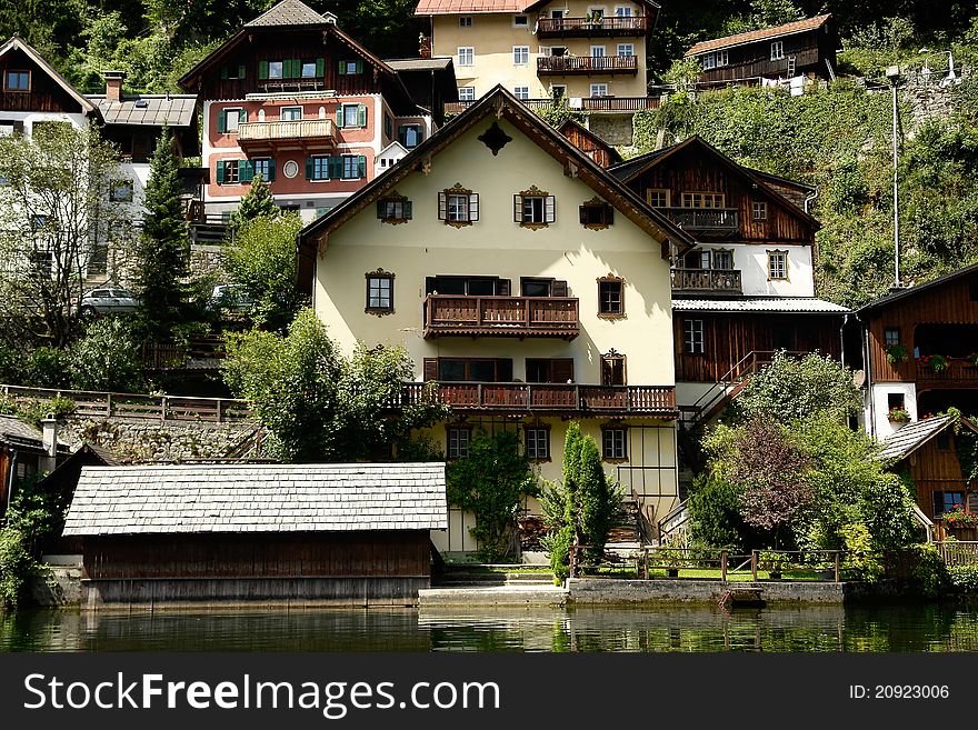 Hallstatt, a village in Salzkammergut, Austria