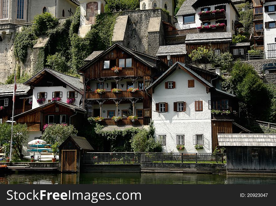 Hallstatt, a village in Salzkammergut, Austria