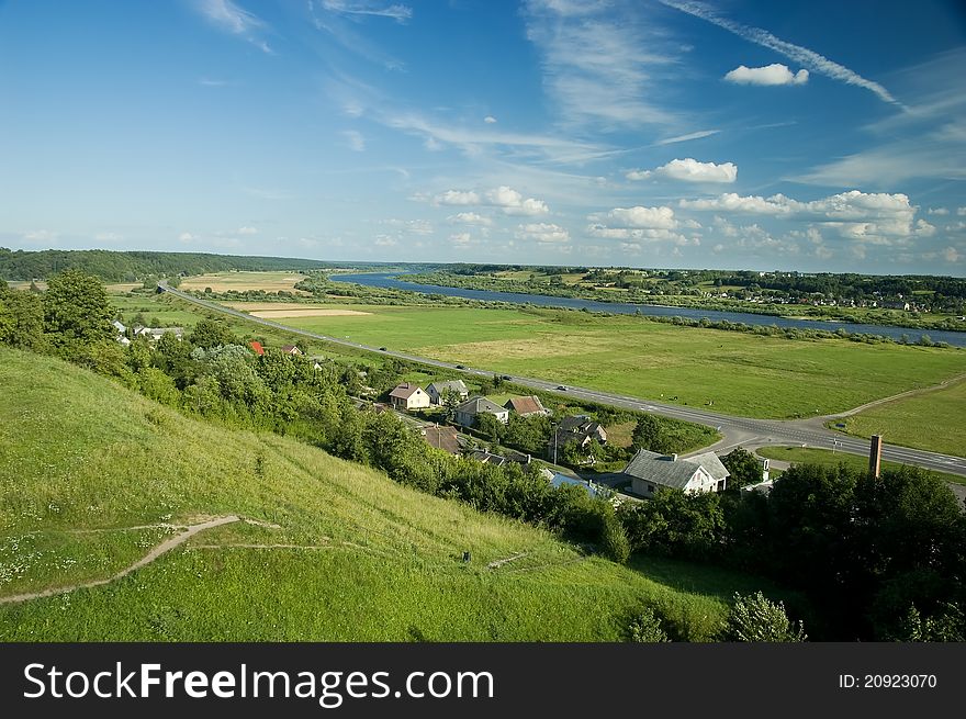 Beautiful Lithuanian Landscape at summer - Nemunas river