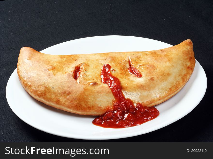 Spicy and tasty panzerotti for lunch at home