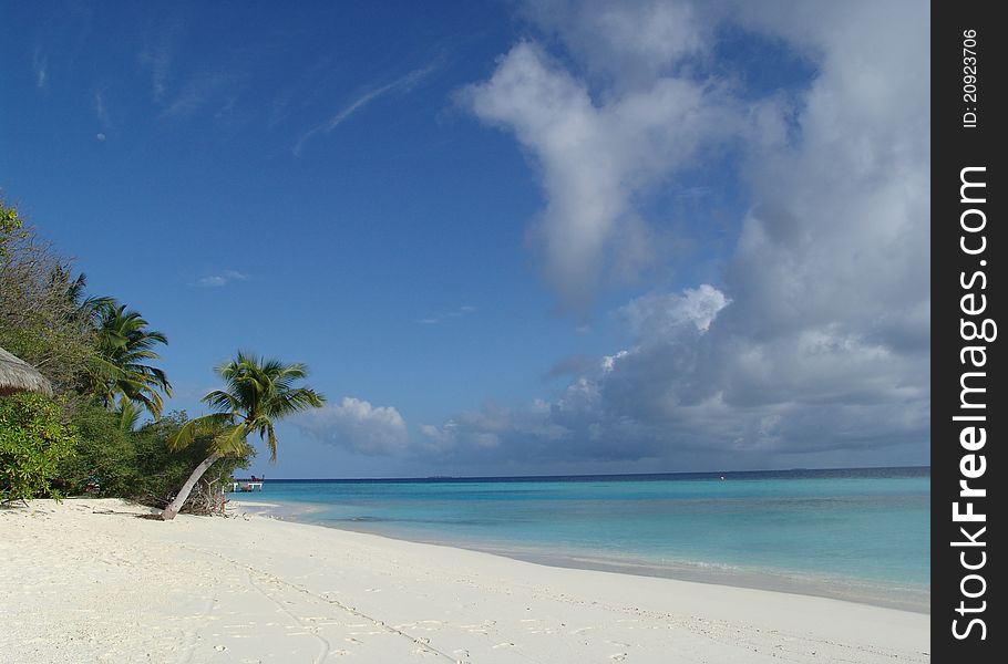 Sunny day on beaches of fantastic islands Maldives. Sunny day on beaches of fantastic islands Maldives