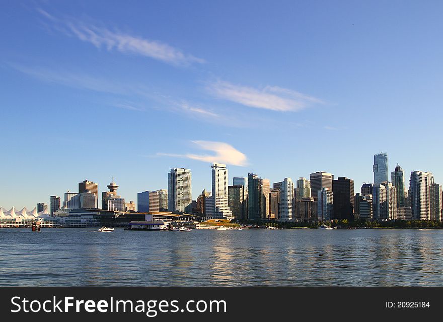 Vancouver cityscape in Canada BC. Vancouver cityscape in Canada BC