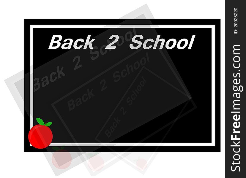 Back 2 school chalkboard with space for your message