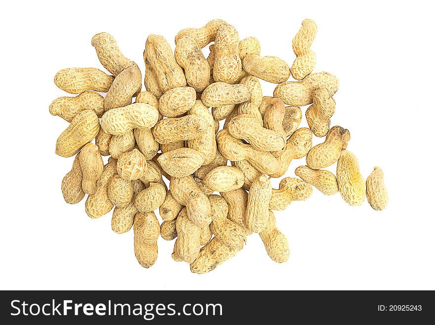 Peanuts Isolated On White