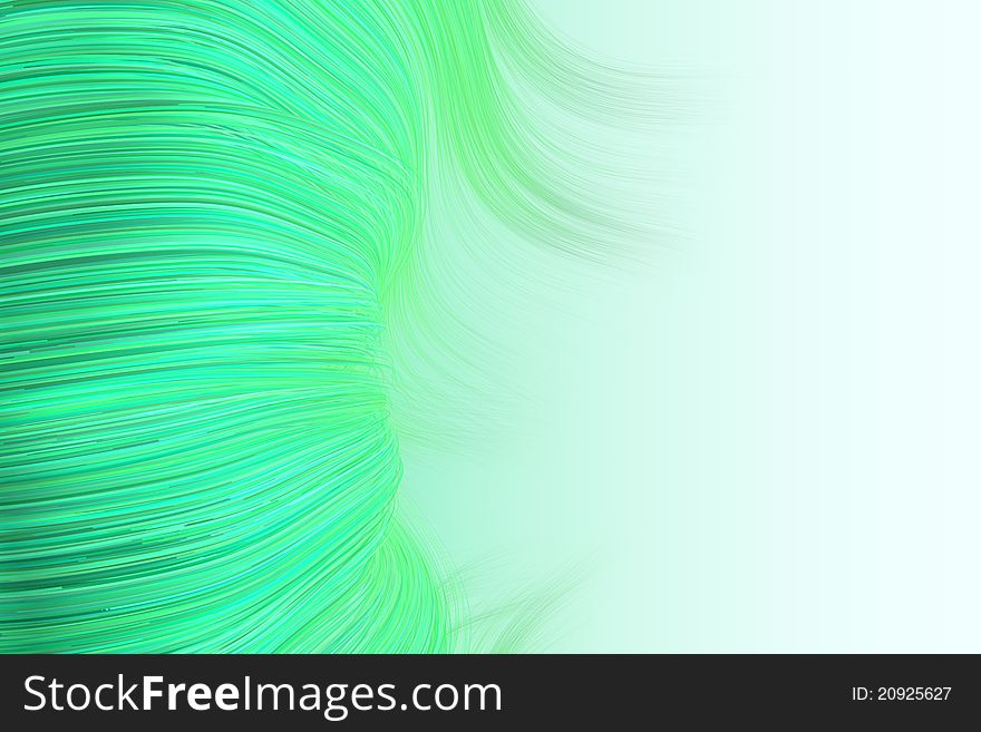 Background of wavy lines in green