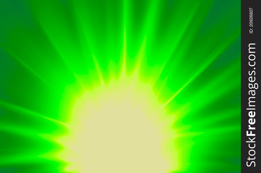 Abstract Ray Background Green