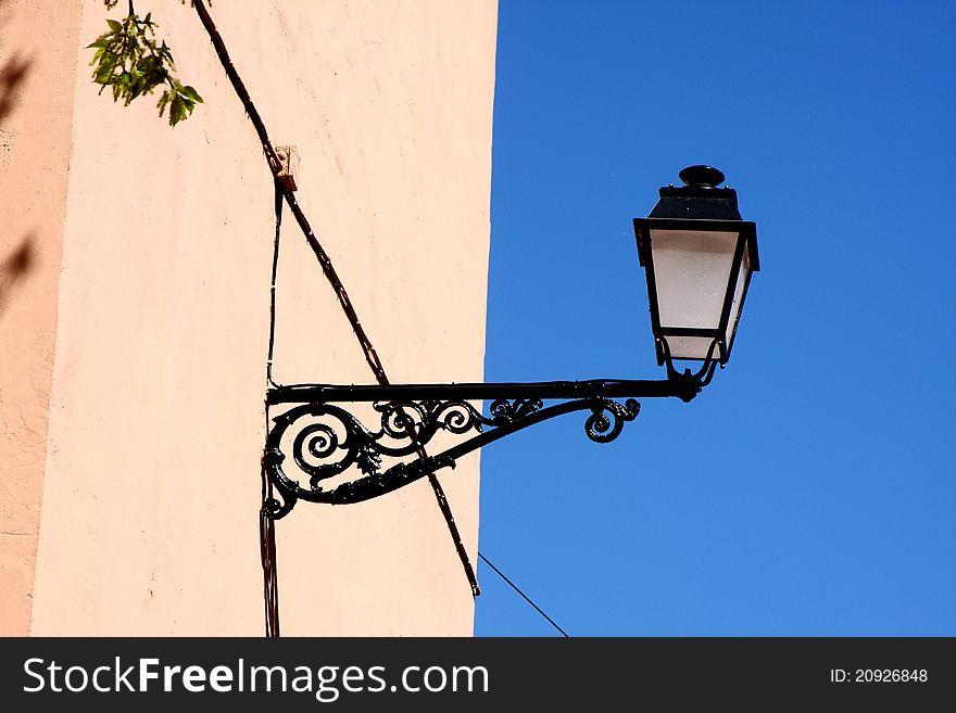 Old style street light lantern.