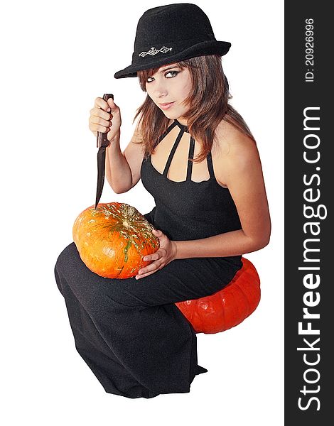 Witch with the pumpkin