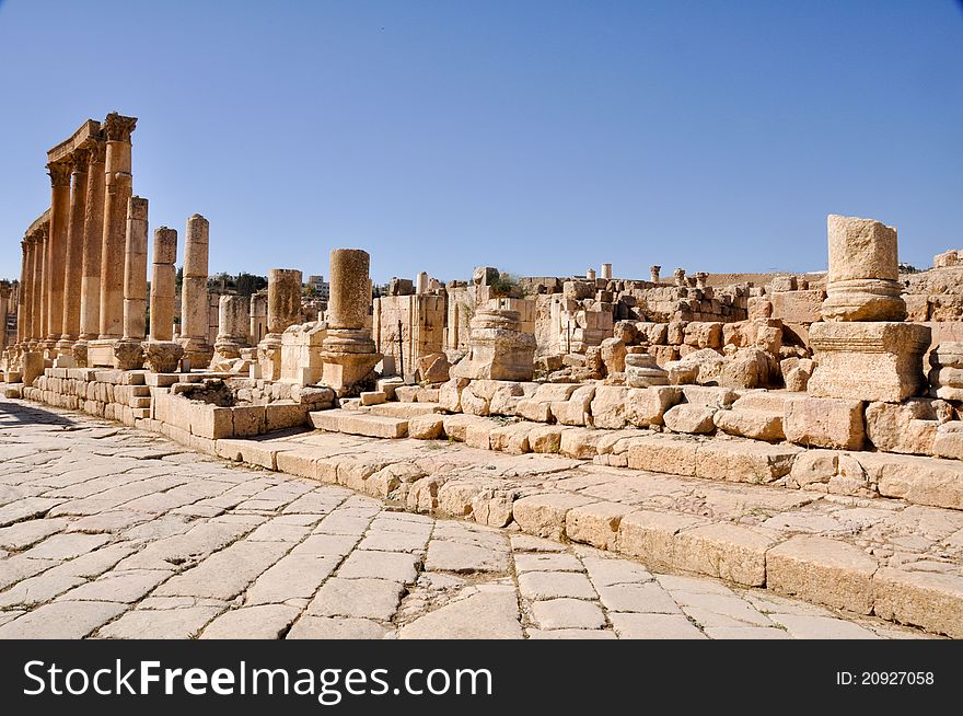The Cardo Colonnaded Street, Jerash
