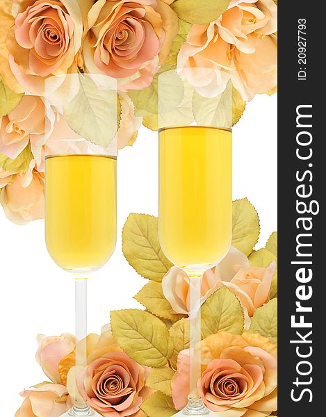 Champagne and elegance with flowers and glamour.