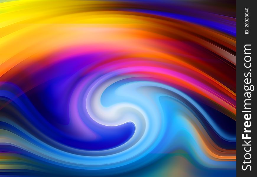 Dynamic interplay of colorful abstract forms on the subject of motion, dynamism and joy. Dynamic interplay of colorful abstract forms on the subject of motion, dynamism and joy