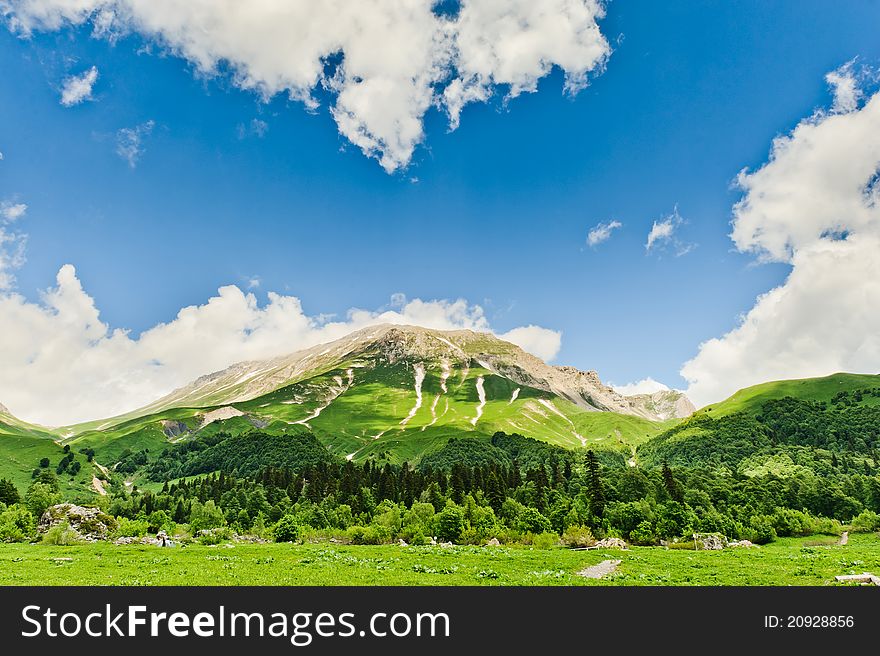 Mountain landscape of the northern Caucasus. Russia