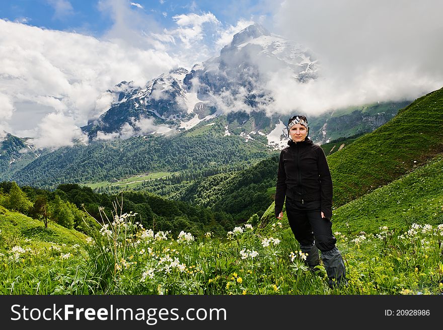 Mountain landscape of the northern Caucasus. Russia