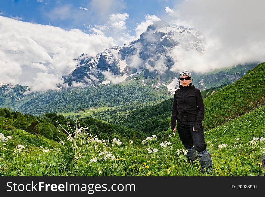 Mountain landscape of the northern Caucasus. Russia