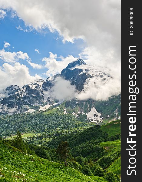 Mountain landscape of the northern Caucasus. Russia