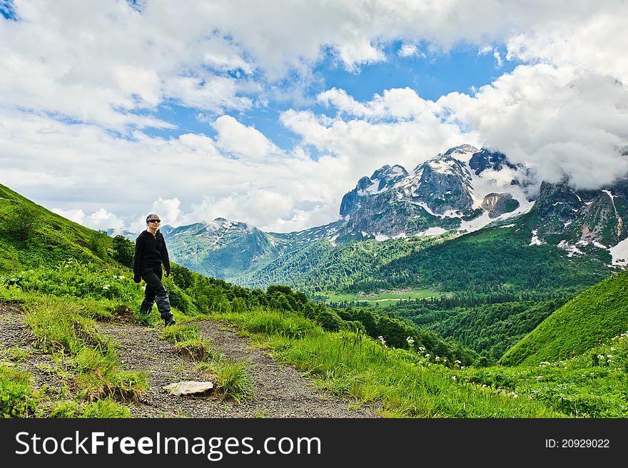 Mountain landscape of the northern Caucasus. Russia