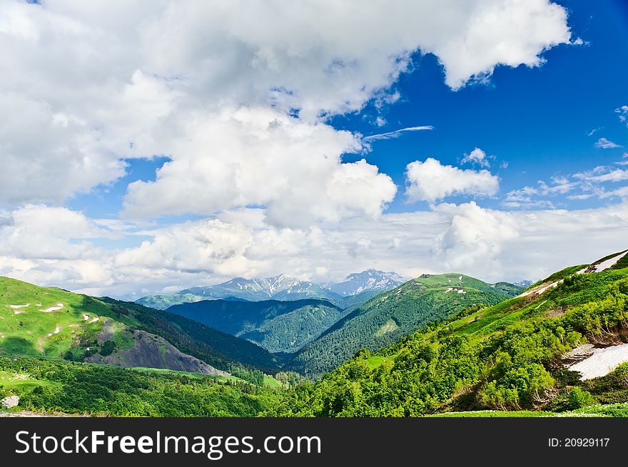 Mountain landscape of the northern Caucasus. Russia