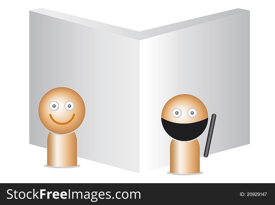 Illustration man, 3D style, standing, burglar. Illustration man, 3D style, standing, burglar