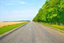 Field And Road Royalty Free Stock Photography Field And Road Royalty Free Stock Photography