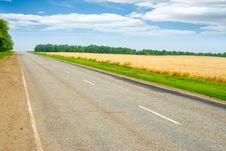 Field And Road Royalty Free Stock Images Field And Road Royalty Free Stock Images