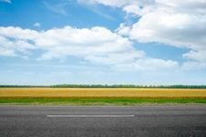 Field And Road Royalty Free Stock Photos Field And Road Royalty Free Stock Photos