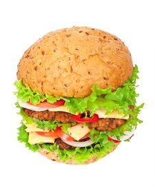 Big Hamburger Royalty Free Stock Photos Big Hamburger Royalty Free Stock Photos