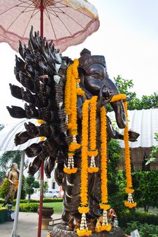 Many Cast Bronze Hands Of God Ganesha Stock Image