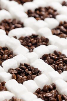 Coffee And Sugar Royalty Free Stock Photography