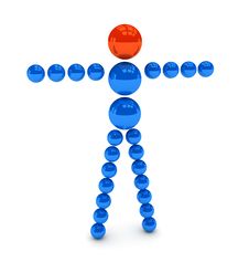 3d Leader Concept. White Background Royalty Free Stock Photo 3d Leader Concept. White Background Royalty Free Stock Photo