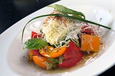 Salad With Cheese And Vegetables Royalty Free Stock Photo Salad With Cheese And Vegetables Royalty Free Stock Photo