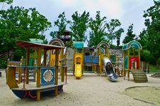 Children Playground In The Park Royalty Free Stock Image