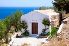 White Small Chapel In Lindos.Rhodes Islan Stock Image White Small Chapel In Lindos.Rhodes Islan Stock Image
