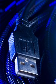 Usb Plugs With Cord Royalty Free Stock Photo Usb Plugs With Cord Royalty Free Stock Photo