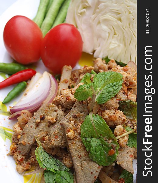 Thai spicy food （lab）