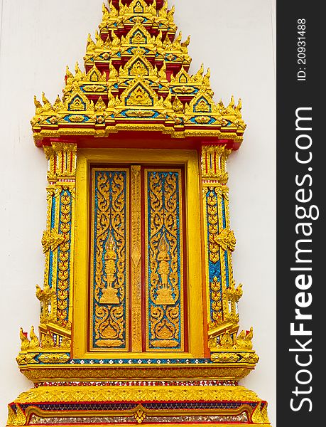 Window in thai temple