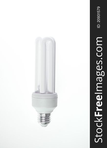 Energy saving light bulb isolated on white background