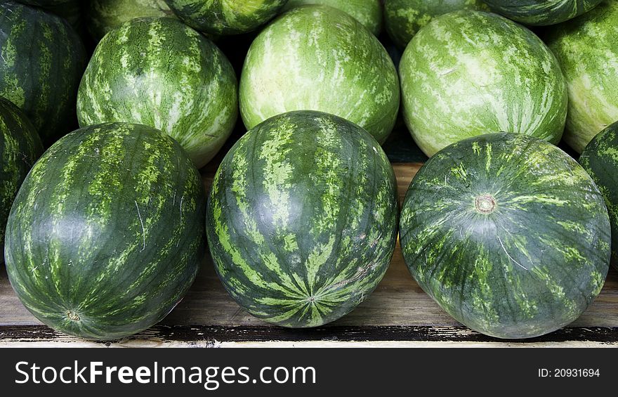 Water melon in the market fruit stand