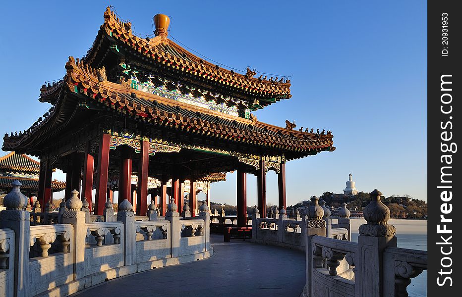 The Beihai Park Five-Dragon Pavilion,Beijing