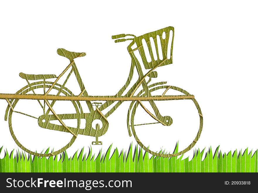 Pushbike From Green Leave