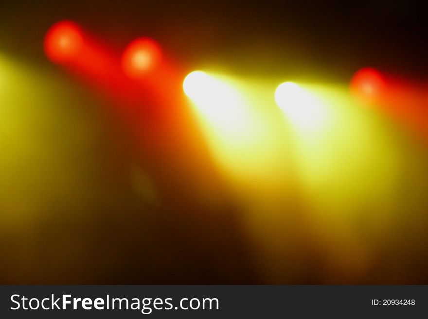 Abstract lights, colorful lights in a concert stage