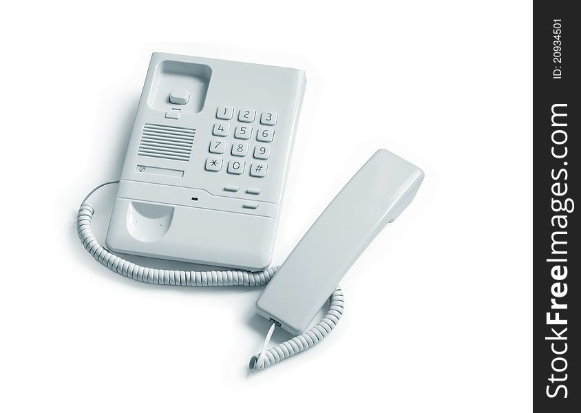 Gray Telephone And Receiver