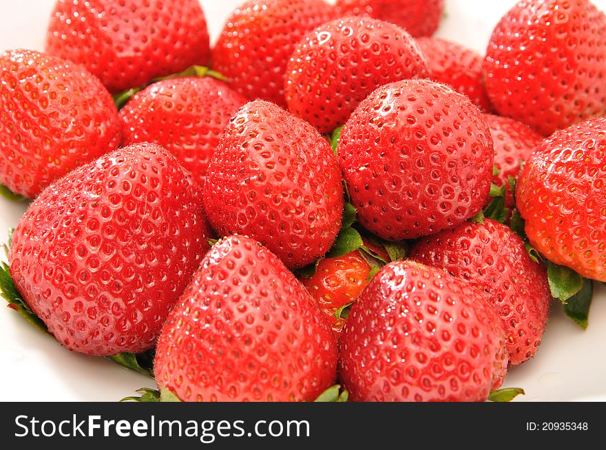 Amazing red strawberries for dessert. Amazing red strawberries for dessert