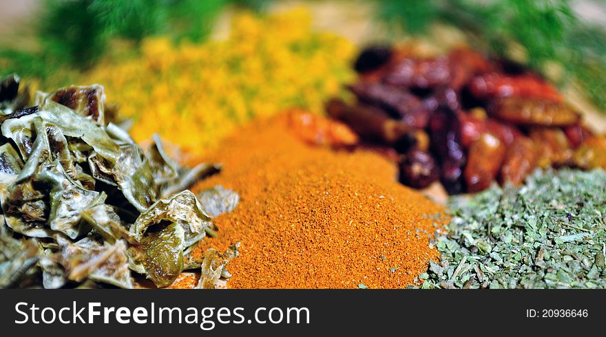 Spices for wonderful and tasteful food