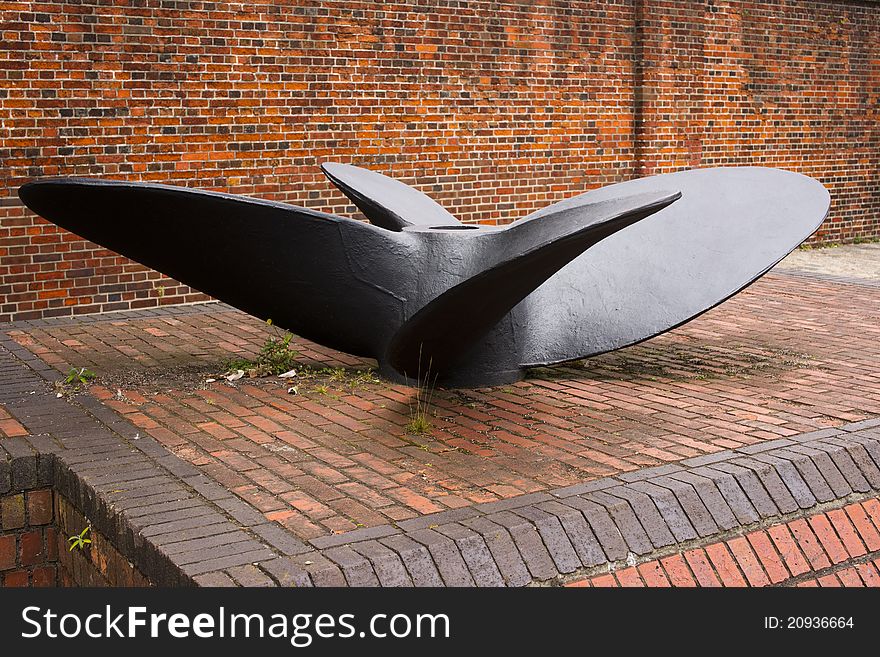 Monument of large propeller. Monument of large propeller